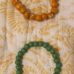 Orange and Green Bracelet Set